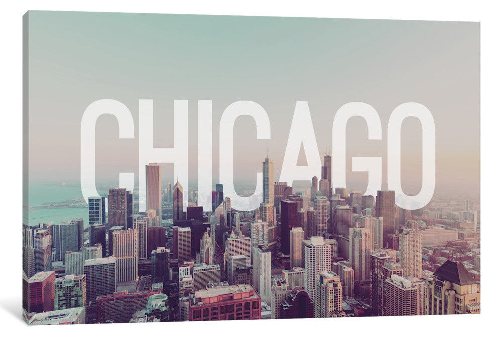 "Chicago" Print by 5by5collective, 18"x12"x1.5", 1-Piece