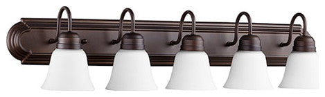 5094-5-86 Transitional Light Vanity, Oiled Bronze With Satin Opal