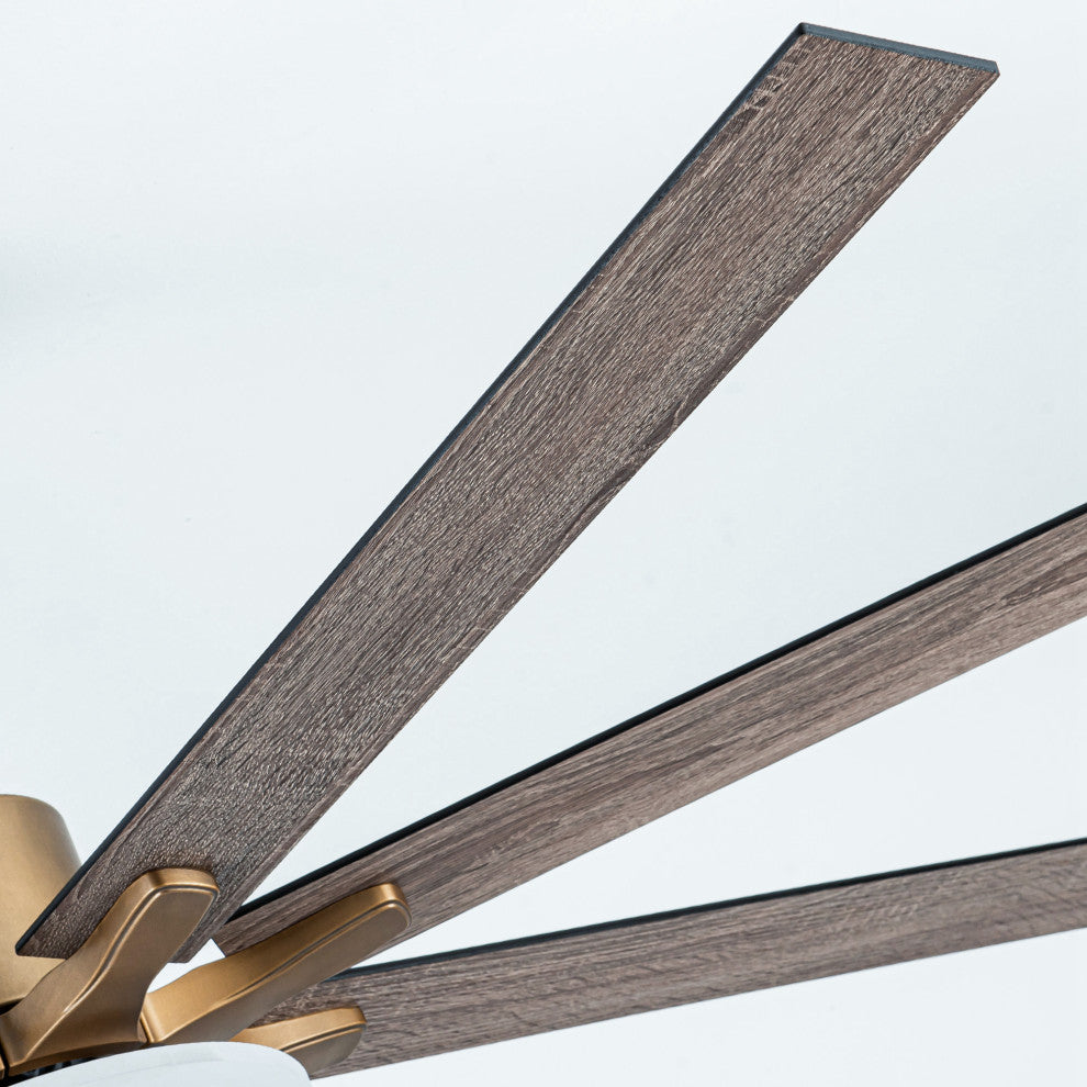 65 in Integrated LED Reversible Antique Gold Ceiling Fan With Remote Control