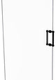 Contemporary 8" Grooved Accent Back to Back Shower Door Pull, Matte Black