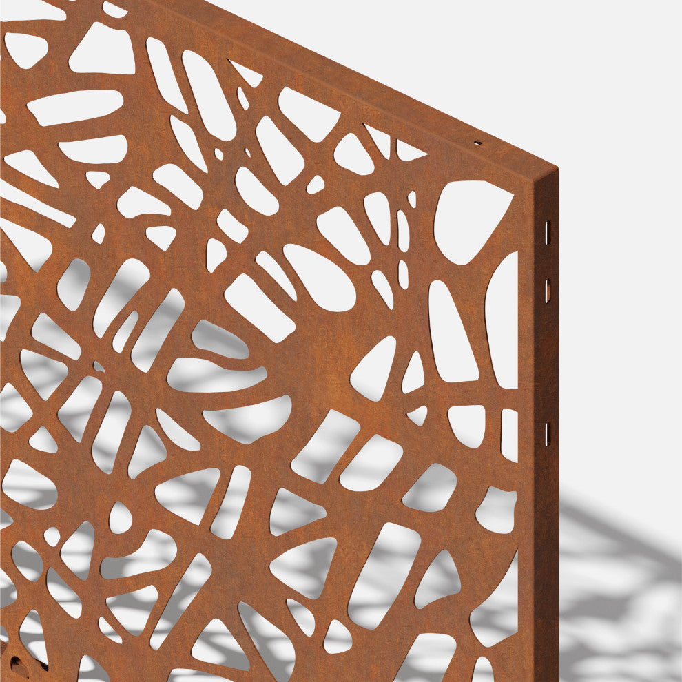 Alta Corten Steel Decorative Screen Panel, Web