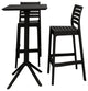 Sky Ares Square Bar Set With 2 Barstools Black