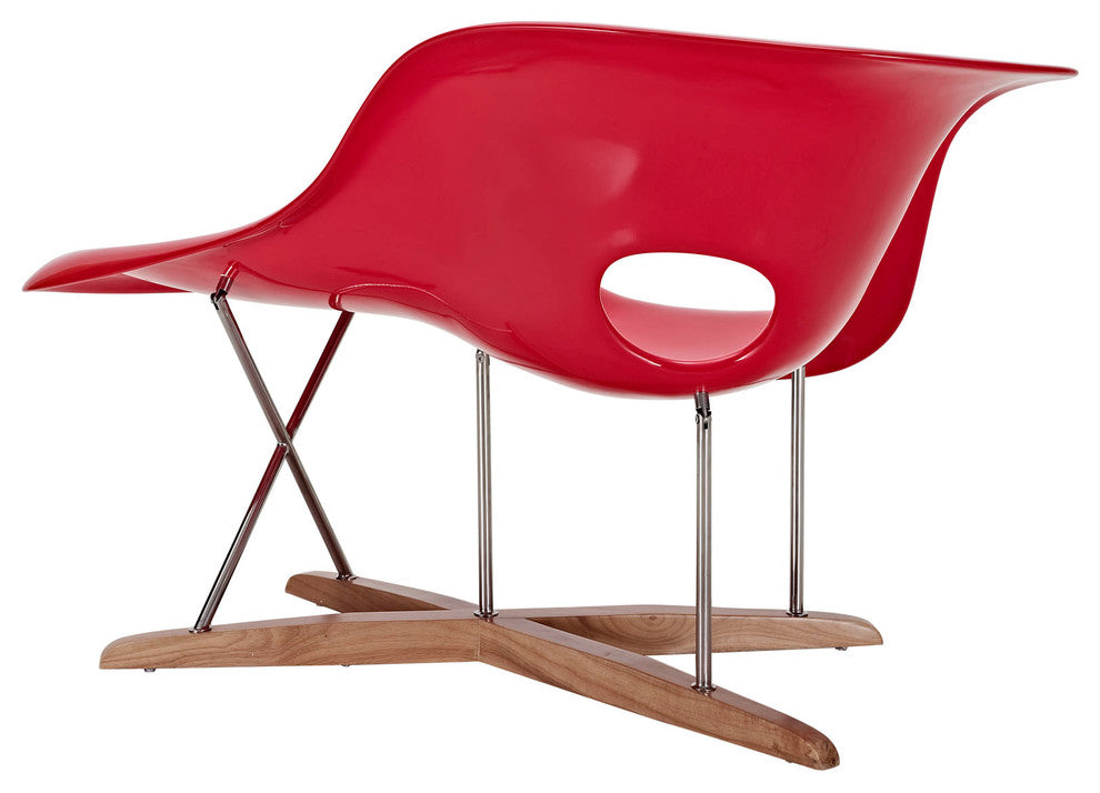 Modern Contemporary Living Room Chaise Red