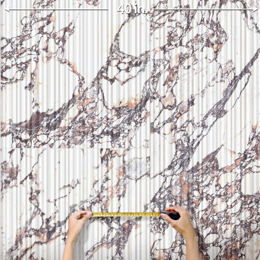 Touche Pleated Deco Rubis Porcelain Floor/Wall Tile