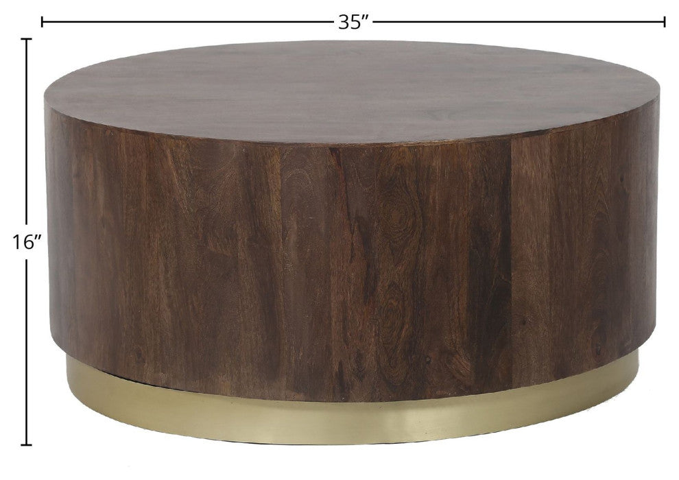 Form Coffee Table, Dark Brown