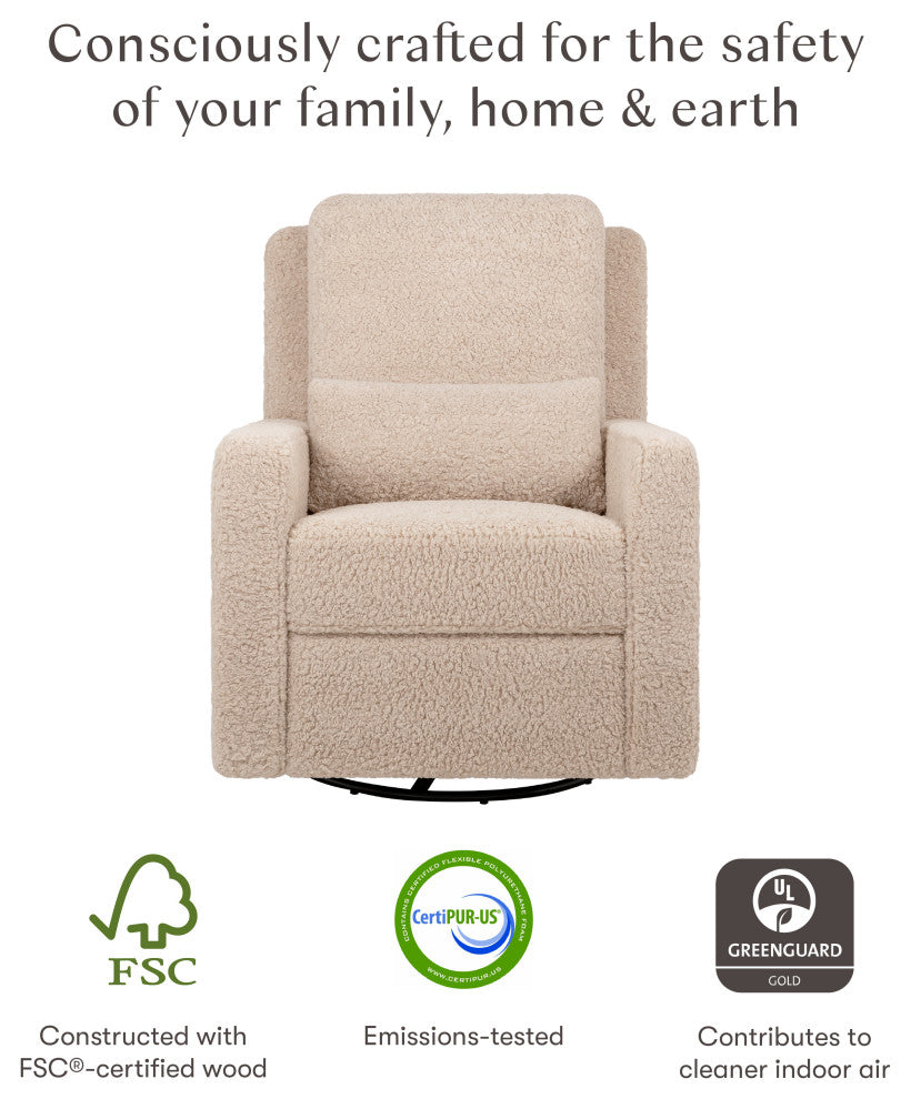 Sigi Recliner and Swivel Glider, Shearling, Chai Shearling