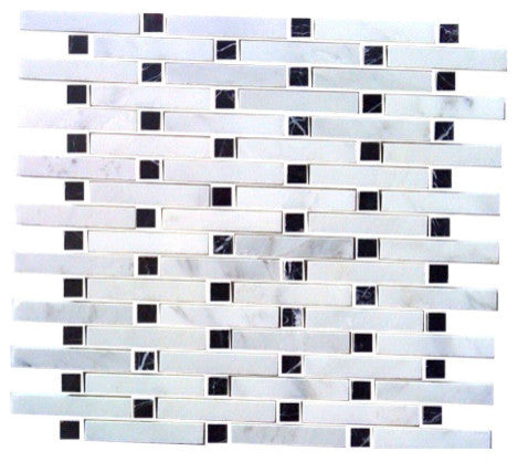 Arabescato Carrara Bullet Polished Tile, 30 Sq. ft., 12"x12"