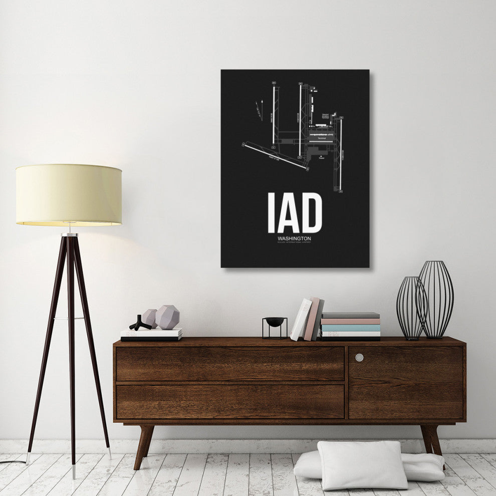 "IAD Washington Airport Black" Fine Art Print