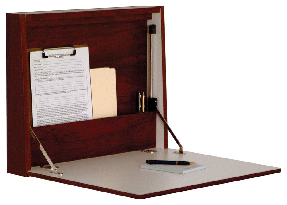 Wooden Mallet FoldinAway wall Desk in Mahogany