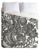 Deny Designs Valentina Ramos Bird In Flowers Black White Duvet Cover - Lightweig
