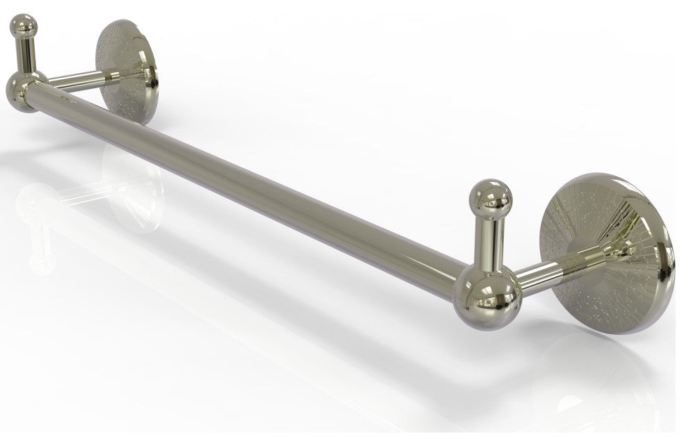 Prestige Monte Carlo 36" Towel Bar with Integrated Hooks, Polished Nickel