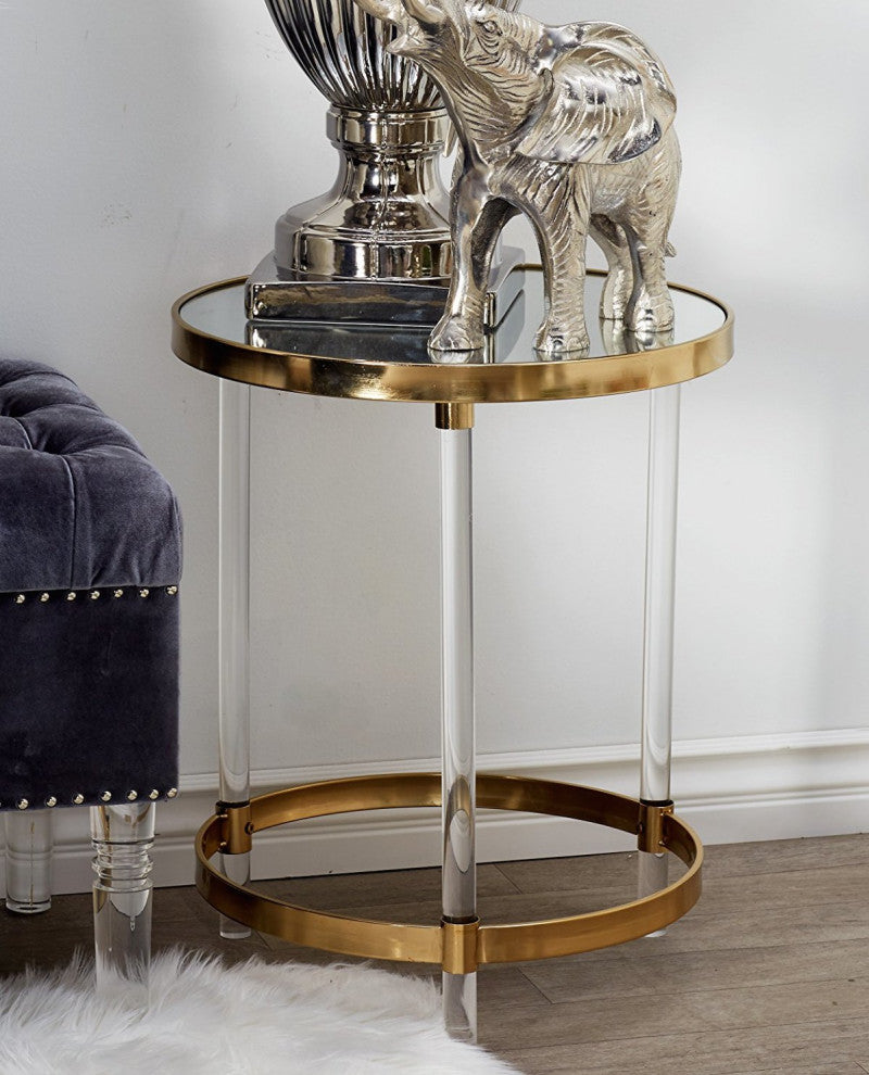 Weston Gold Round Accent Table