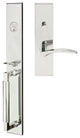 Crest Lever, Mortise Entry Handleset, LHR, Polished Stainless Steel