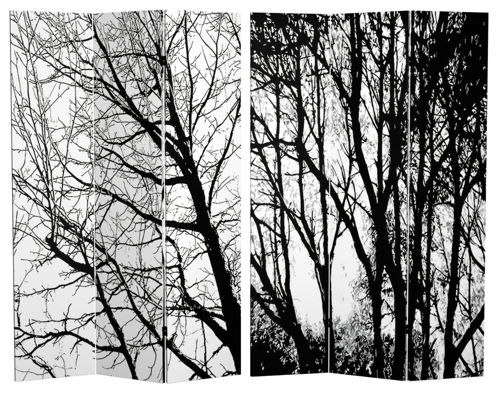 6' Tall Trees Double Sided Room Divider