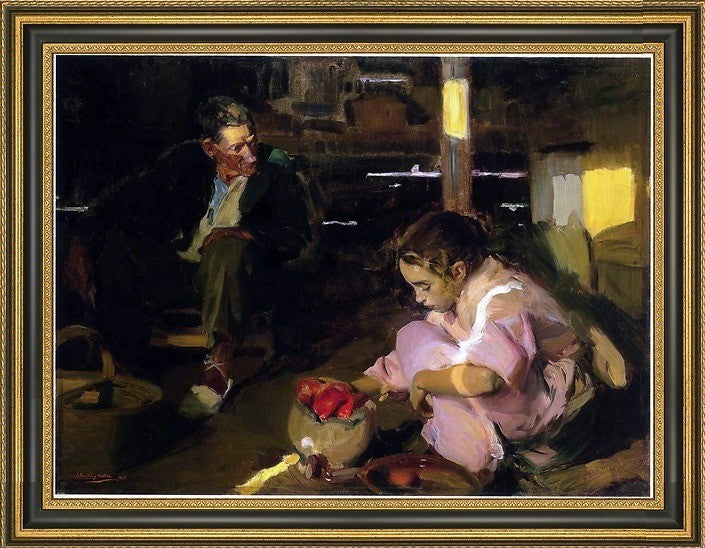 Joaquin Sorolla Y Bastida Peppers Framed Premium Canvas Print, 21"x28"