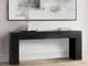 Bristol Cracked Oak 72" Console Table by Kosas Home, Meadow Black