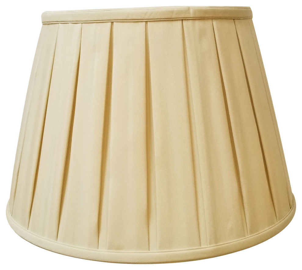 Royal Designs Empire English Pleat Basic Lampshade, Eggshell, 10"x14.5"x10"