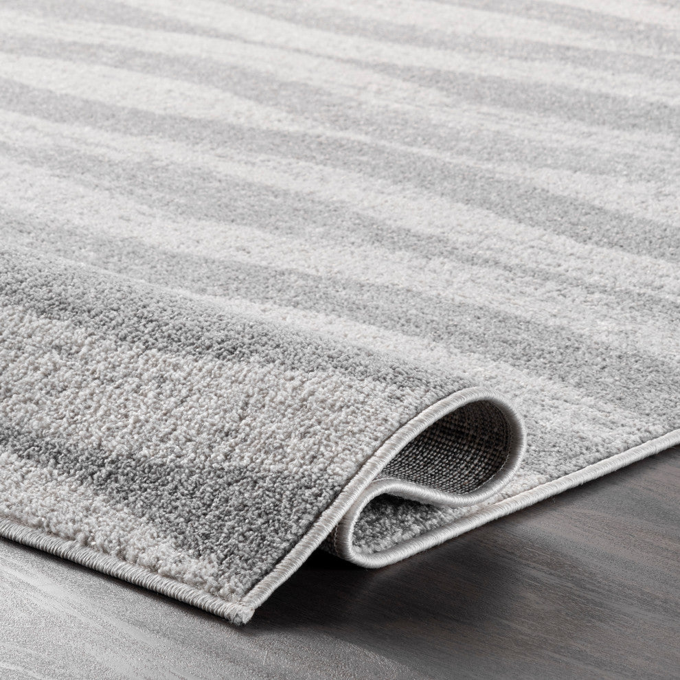 Nuloom Tristan Contemporary Waves Area Rug, Grey 5'x8'