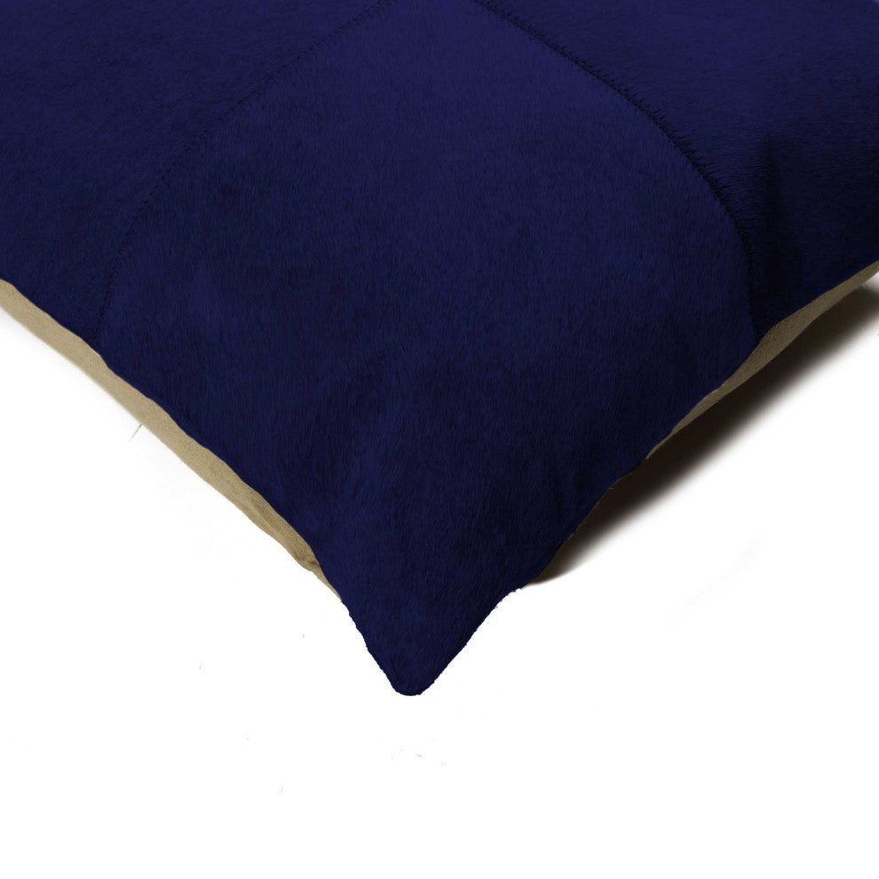 HomeRoots 18" x 18" x 5" Navy Pillow