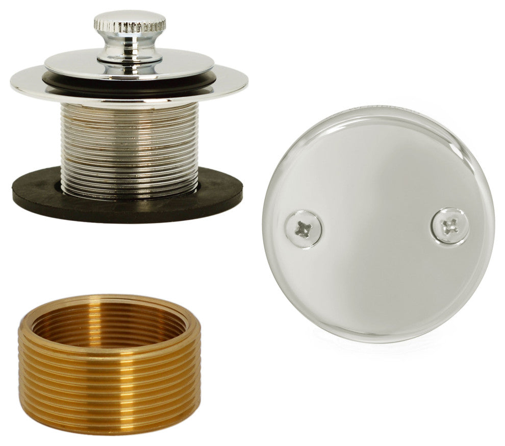 Twist & Close Universal Tub Trim With Two-Hole Faceplate, Polished Nickel