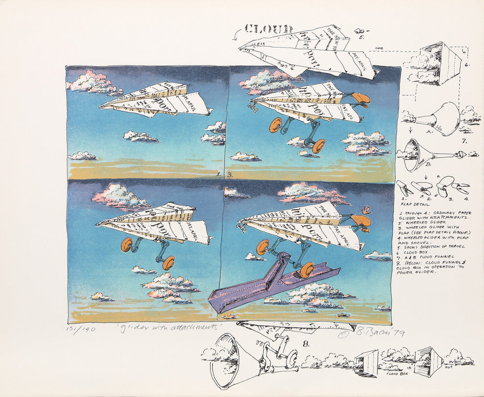 B. Bacon "Glider With Attachments" Lithograph