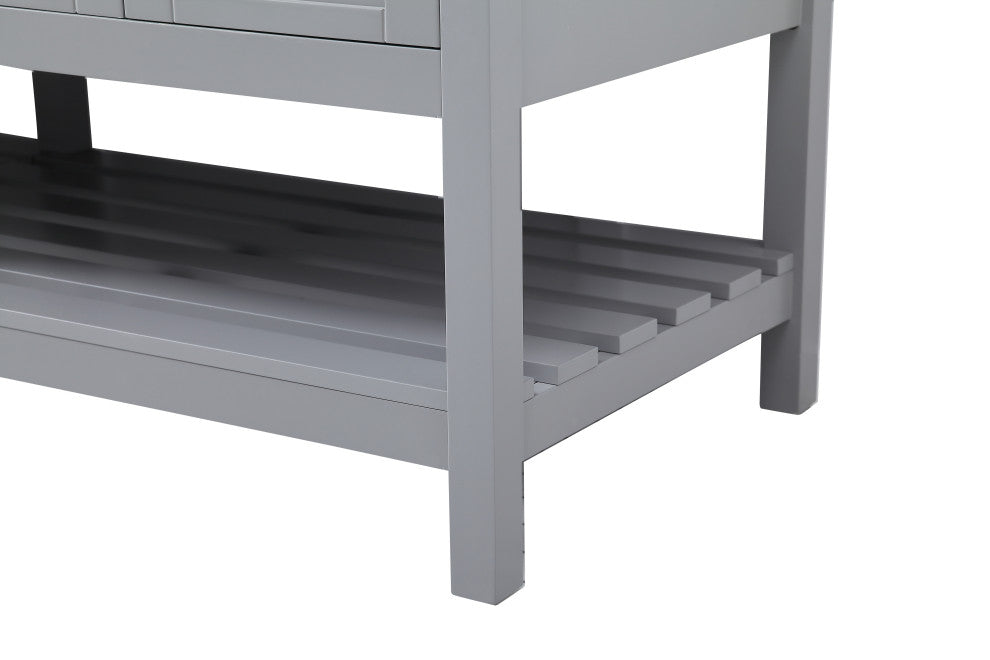 Grey 72" Double Sink Bathroom Vanity