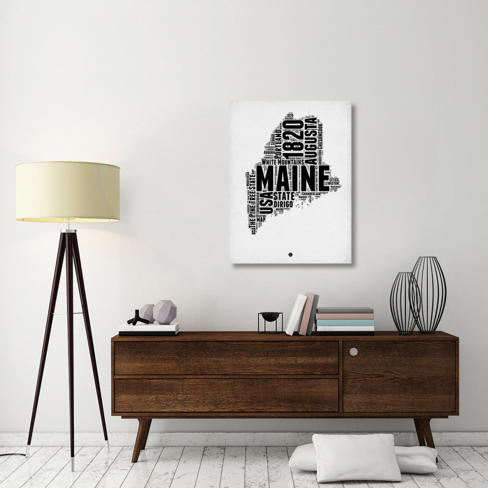 "Maine Word Cloud 2" Fine Art Print