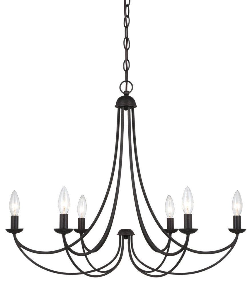 Mirren 6-Light Chandelier, Imperial Bronze