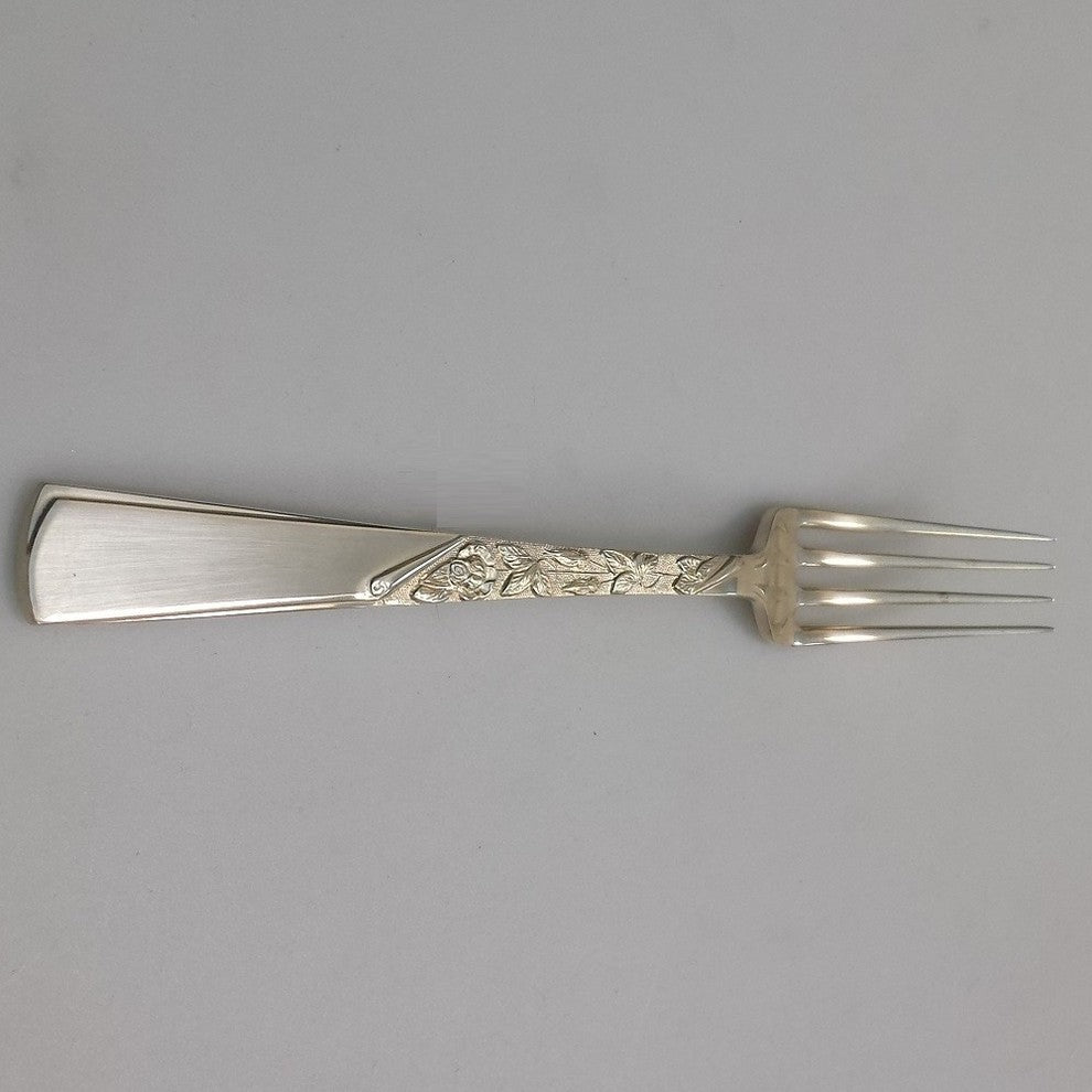 Kirk Stieff Sterling Silver Rose Motif Place Fork
