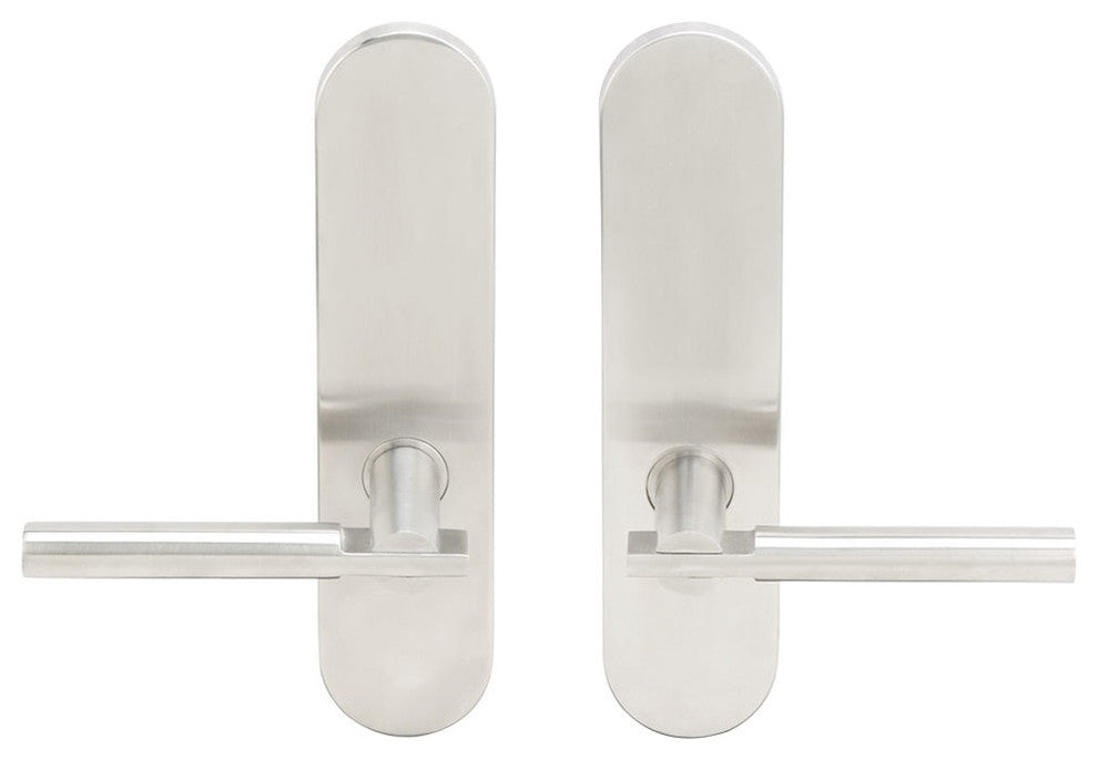 Sequoia Lever, Tubular Full Dummy Pair, Left Hand, Satin Stainless Steel