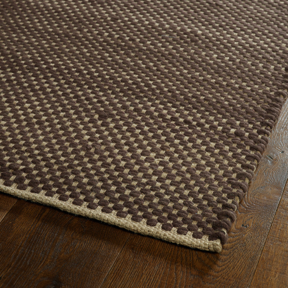 Kaleen Colinas Collection Rug, Natural Fiber, Chocolate Brown, 5'x7'6"