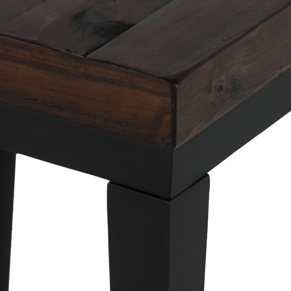 Cortesi Home Omaha Console Table, Solid Wood and Metal, 48"