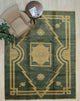 Green Traditional Medallion Ningxia Area Rug