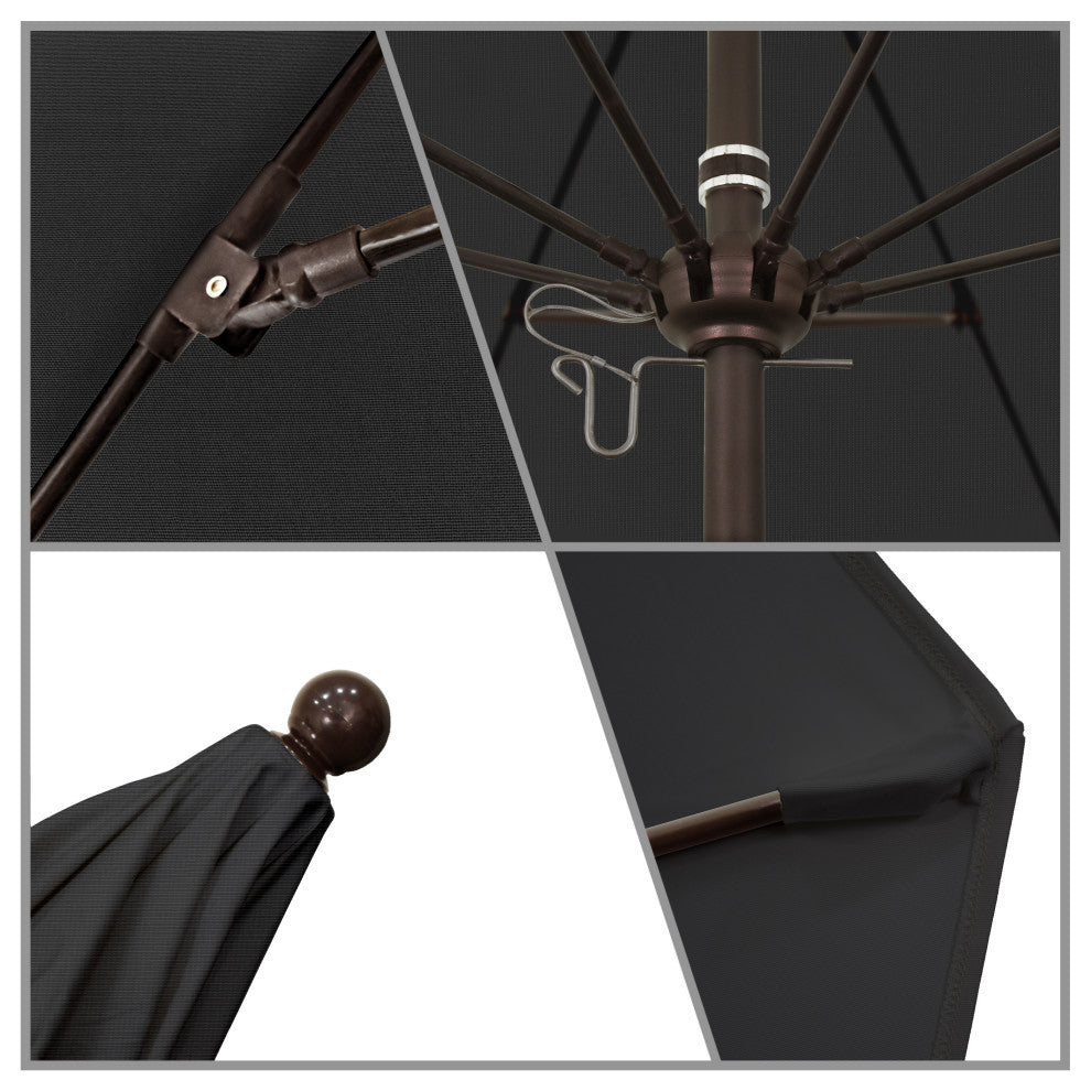 Fiberglass Umbrella Bronze, Black