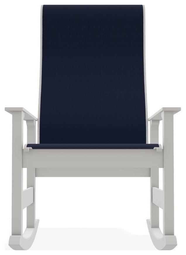 Leeward Sling Outdoor Supreme Rocker, Navy/Snow