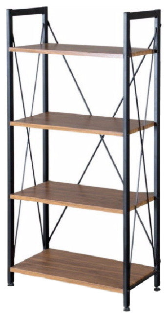 Modern 5-Tier Bookshelf, S-Shaped Z-Shelf