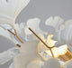 Ceramic Ginkgo Leaf Tree Branch Chandelier Lighting, L32"