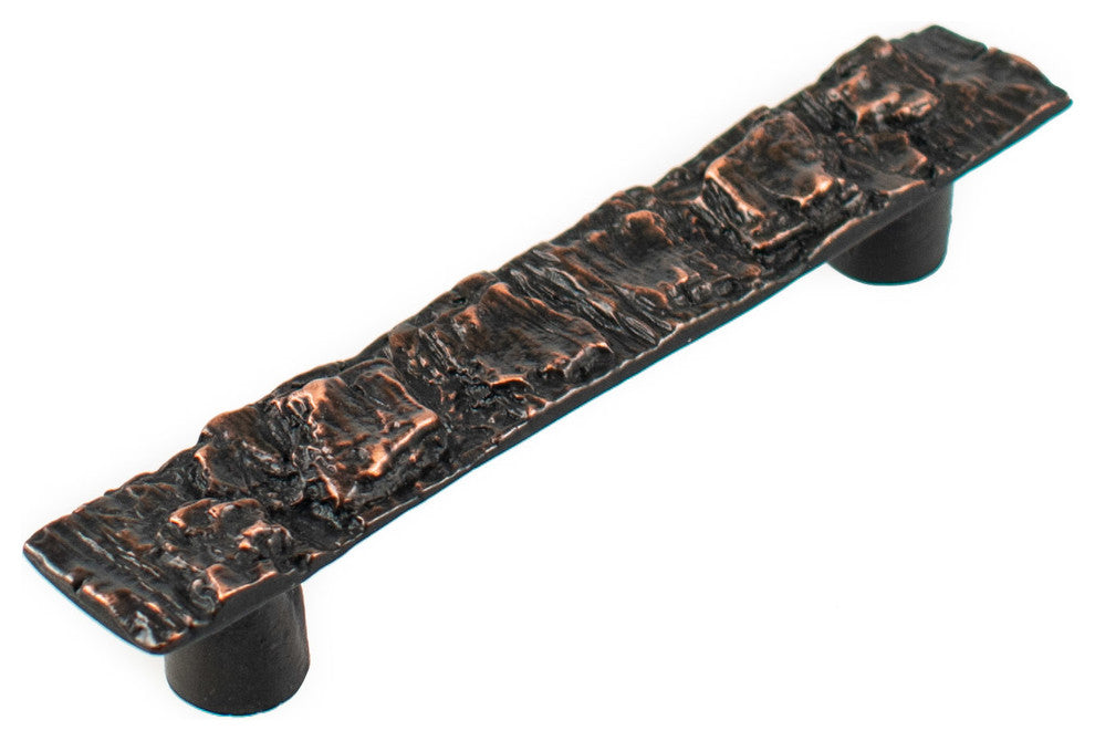 Bark 6" Pewter Cabinet Hardware Pull, Bronze