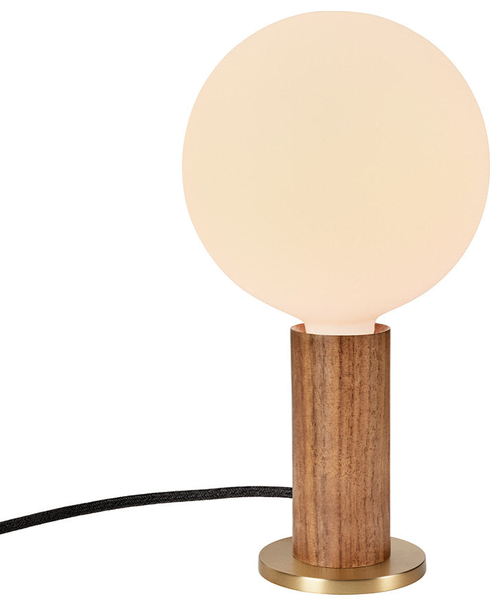 Walnut Knuckle Table Lamp With Sphere IV