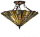 17" W Delta Jadestone Semi-Flush Mount