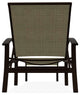 Belle Isle Sling 4-Position Outdoor Chaise Lounge, Elevation Stone/Graphite