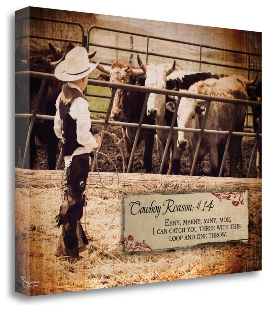 "Cowboy Reason 14" By Shawnda Eva, Giclee Print on Gallery Wrap Canvas