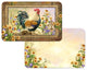 Vinyl Plastic Placemats Reversible  Country Charm Rooster Set of 4