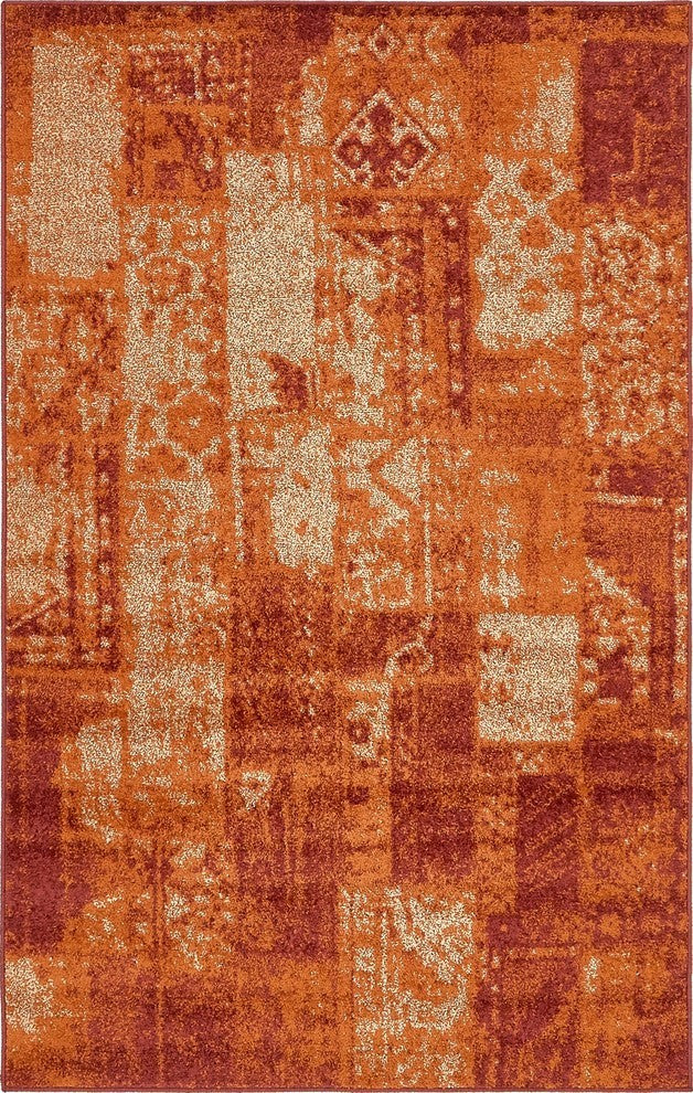 Unique Loom Terracotta Autumn Plymouth 5' 0 x 8' 0 Area Rug