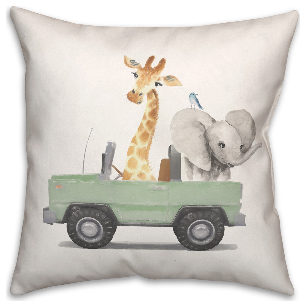 Cruisin Animals 18"x18" Spun Poly Pillow