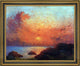 Ferdinand Du Puigaudeau the Sun Setting Framed Premium Canvas Print, 20"x25"