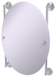 Monte Carlo Oval Frameless Rail Mounted Mirror, Satin Chrome