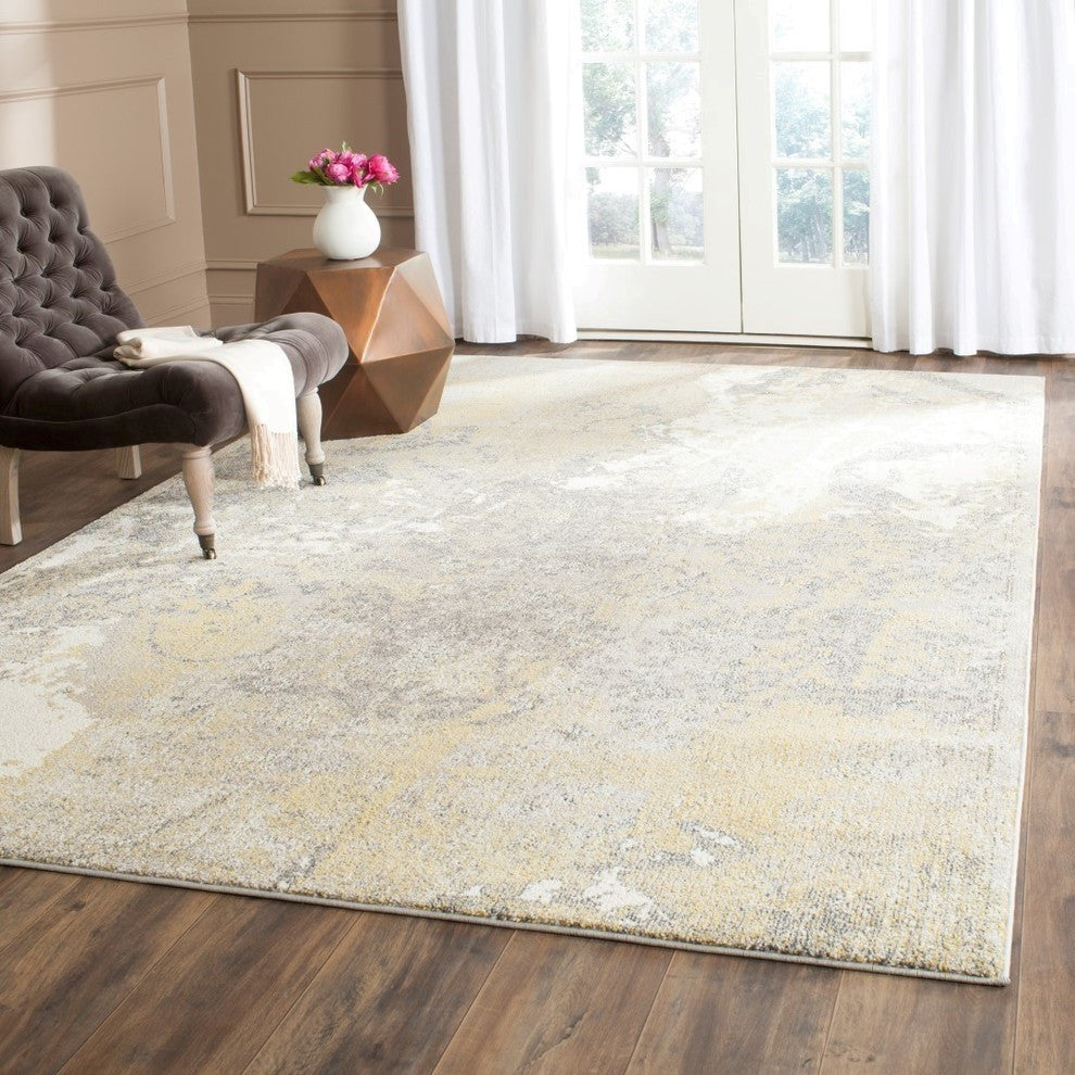 Safavieh Monaco Mnc219S Rug, Ivory/Grey, 2'2" X 8'0"