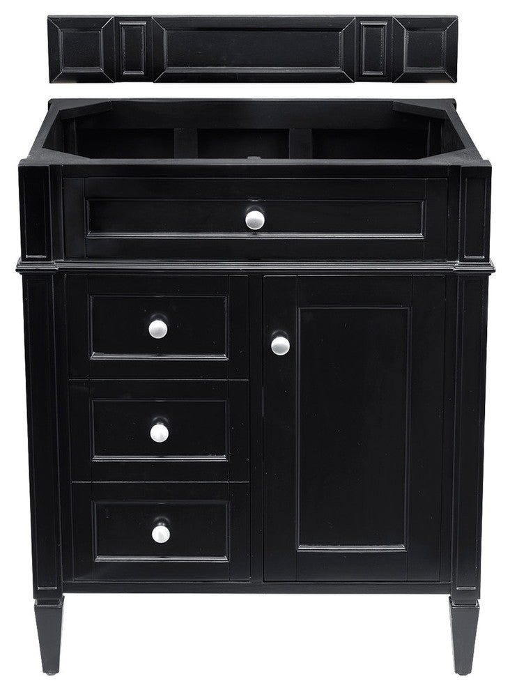 Brittany 30" Single Vanity, Black Onyx, No Top