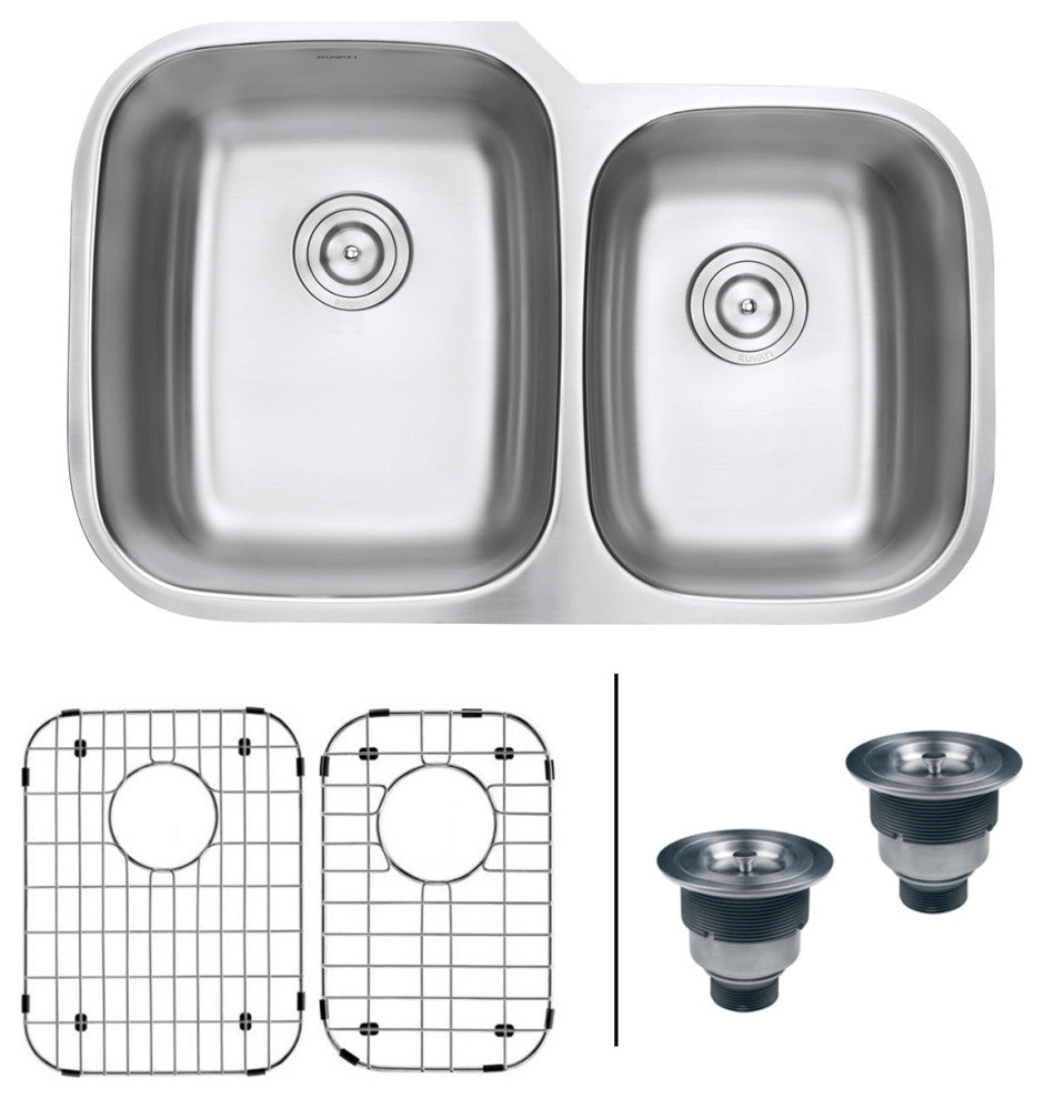 Ruvati RVM4310 Undermount Stainlesss Steel 32" Kitchen Sink Double Bowl